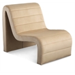Bowery Hill Contemporary Deep Channel Tufted Rich Camel Velvet Accent Chair