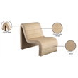 Bowery Hill Contemporary Deep Channel Tufted Rich Camel Velvet Accent Chair