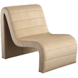Bowery Hill Contemporary Deep Channel Tufted Rich Camel Velvet Accent Chair