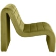 Bowery Hill Contemporary Deep Channel Tufted Rich Olive Velvet Accent Chair