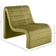 Bowery Hill Contemporary Deep Channel Tufted Rich Olive Velvet Accent Chair