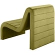 Bowery Hill Contemporary Deep Channel Tufted Rich Olive Velvet Accent Chair