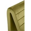 Bowery Hill Contemporary Deep Channel Tufted Rich Olive Velvet Accent Chair