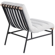 Bowery Hill Contemporary Rich Cream Boucle Fabric Accent Chair