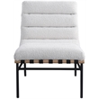 Bowery Hill Contemporary Rich Cream Boucle Fabric Accent Chair