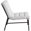 Bowery Hill Contemporary Rich Cream Boucle Fabric Accent Chair