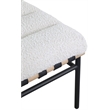 Bowery Hill Contemporary Rich Cream Boucle Fabric Accent Chair