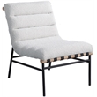 Bowery Hill Contemporary Rich Cream Boucle Fabric Accent Chair