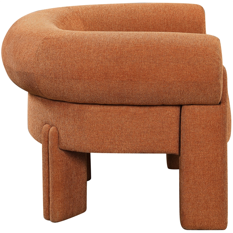 Bowery Hill Contemporary Soft Cognac Durable Fabric Accent Chair