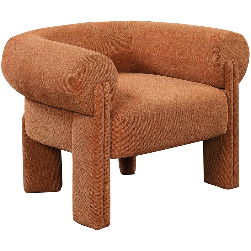Bowery Hill Contemporary Soft Cognac Durable Fabric Accent Chair
