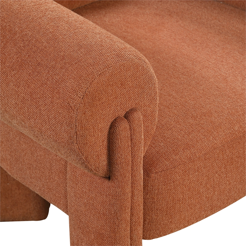 Bowery Hill Contemporary Soft Cognac Durable Fabric Accent Chair
