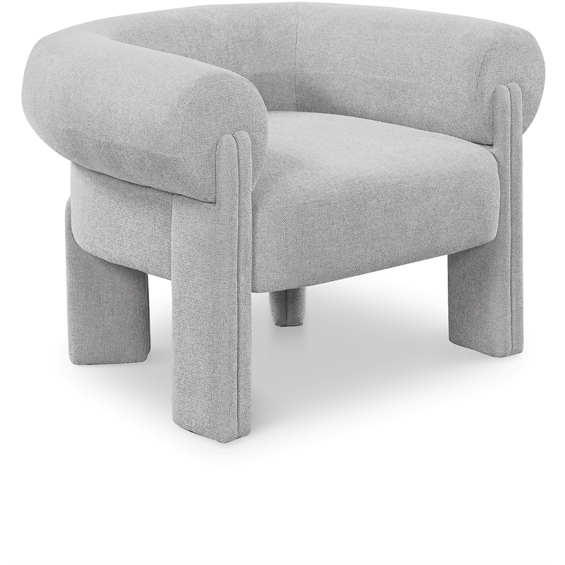 Bowery Hill Contemporary Soft Grey Durable Fabric Accent Chair