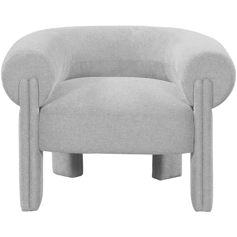 Bowery Hill Contemporary Soft Grey Durable Fabric Accent Chair