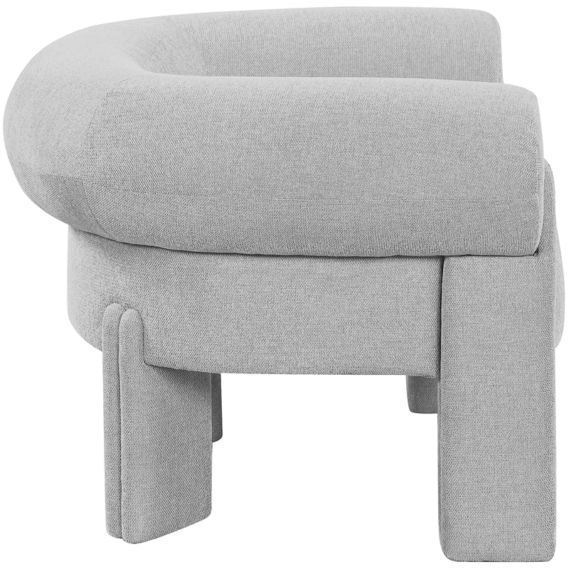 Bowery Hill Contemporary Soft Grey Durable Fabric Accent Chair