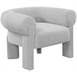 Bowery Hill Contemporary Soft Grey Durable Fabric Accent Chair