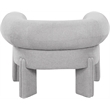 Bowery Hill Contemporary Soft Grey Durable Fabric Accent Chair