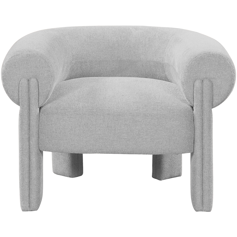 Bowery Hill Contemporary Soft Grey Durable Fabric Accent Chair