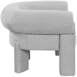 Bowery Hill Contemporary Soft Grey Durable Fabric Accent Chair