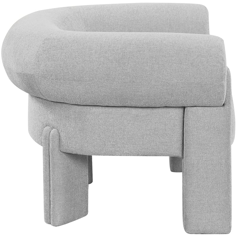 Bowery Hill Contemporary Soft Grey Durable Fabric Accent Chair
