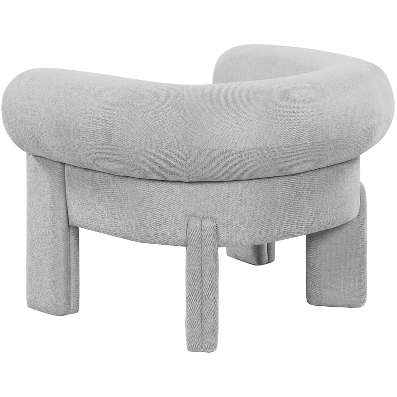 Bowery Hill Contemporary Soft Grey Durable Fabric Accent Chair