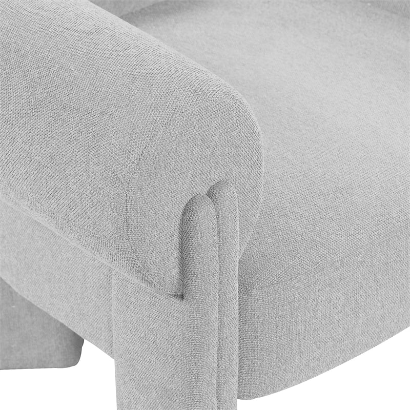 Bowery Hill Contemporary Soft Grey Durable Fabric Accent Chair