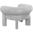 Bowery Hill Contemporary Soft Grey Durable Fabric Accent Chair