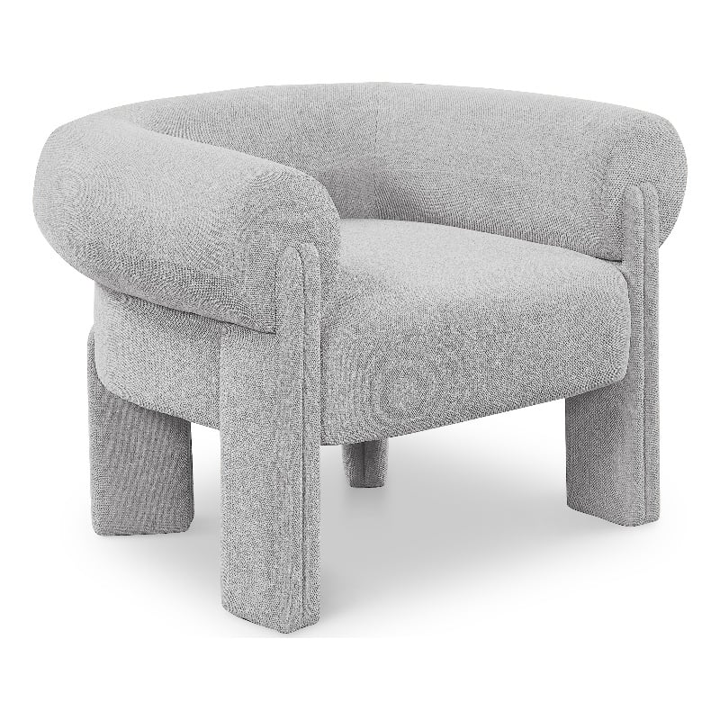 Bowery Hill Contemporary Soft Grey Durable Fabric Accent Chair