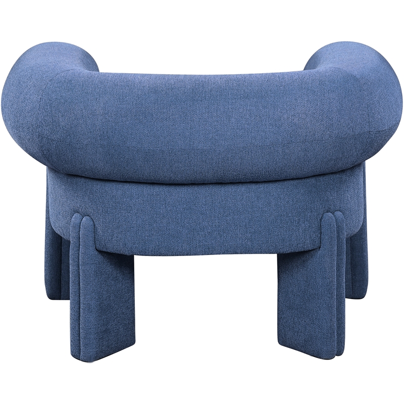 Bowery Hill Contemporary Soft Navy Durable Fabric Accent Chair