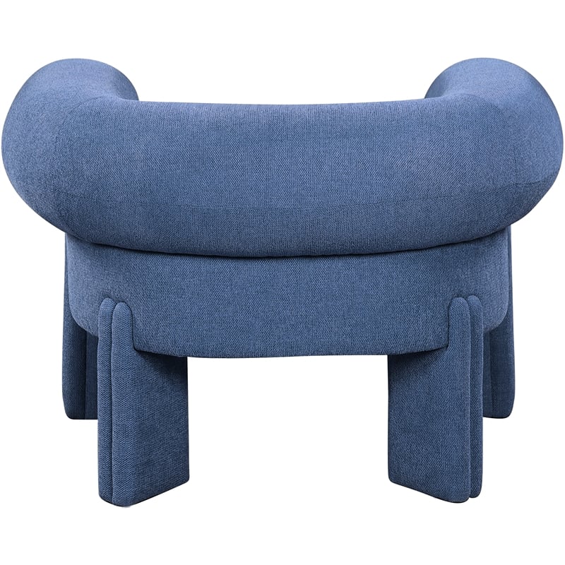 Bowery Hill Contemporary Soft Navy Durable Fabric Accent Chair