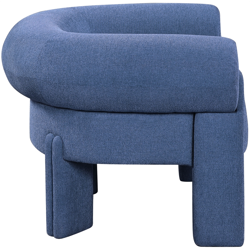 Bowery Hill Contemporary Soft Navy Durable Fabric Accent Chair