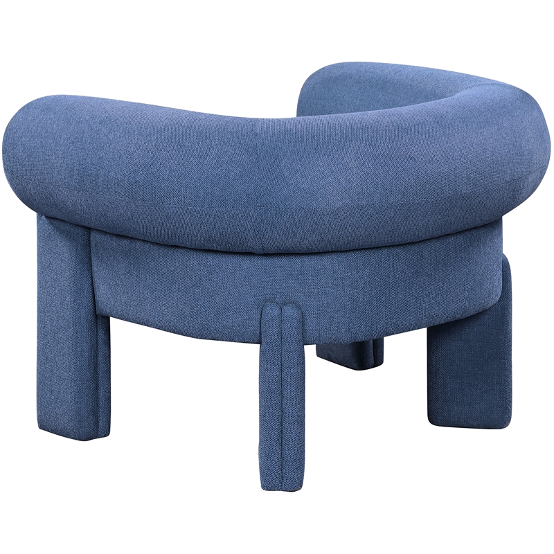 Bowery Hill Contemporary Soft Navy Durable Fabric Accent Chair