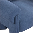Bowery Hill Contemporary Soft Navy Durable Fabric Accent Chair