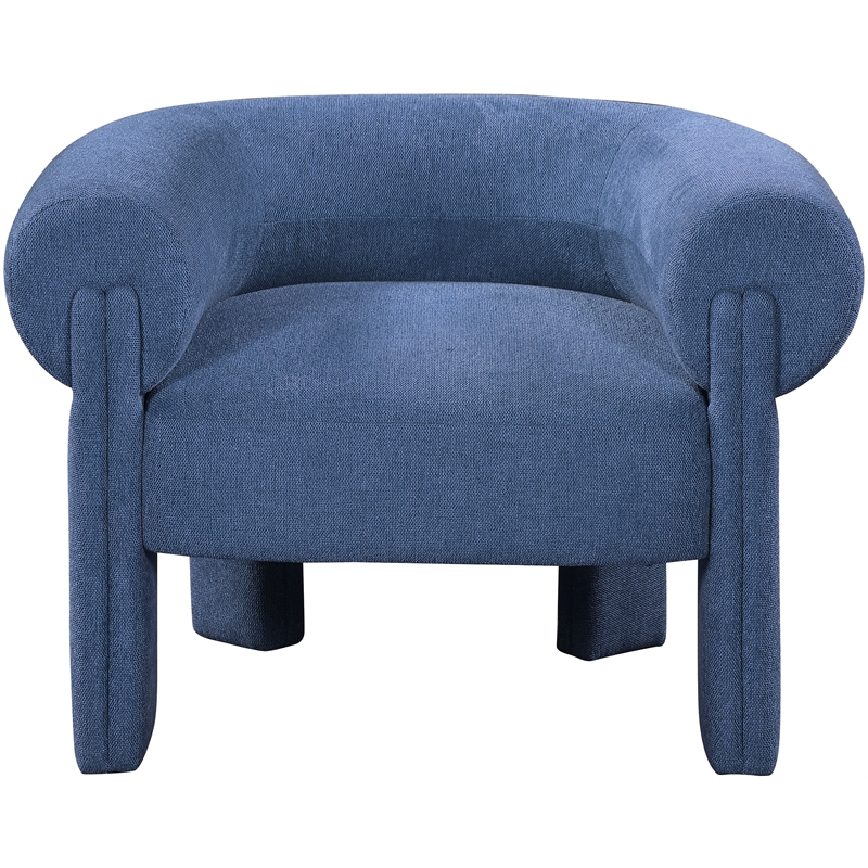 Bowery Hill Contemporary Soft Navy Durable Fabric Accent Chair