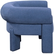 Bowery Hill Contemporary Soft Navy Durable Fabric Accent Chair