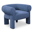 Bowery Hill Contemporary Soft Navy Durable Fabric Accent Chair