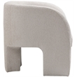 Bowery Hill Contemporary Soft Cream Chenille Fabric Accent Chair