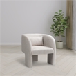 Bowery Hill Contemporary Soft Cream Chenille Fabric Accent Chair