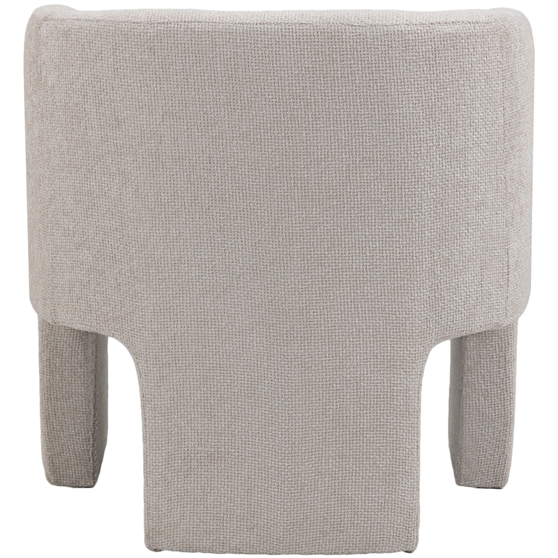 Bowery Hill Contemporary Soft Cream Chenille Fabric Accent Chair