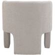 Bowery Hill Contemporary Soft Cream Chenille Fabric Accent Chair