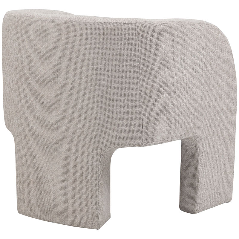 Bowery Hill Contemporary Soft Cream Chenille Fabric Accent Chair
