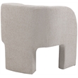 Bowery Hill Contemporary Soft Cream Chenille Fabric Accent Chair