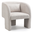 Bowery Hill Contemporary Soft Cream Chenille Fabric Accent Chair