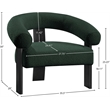 Bowery Hill Contemporary Rich Green Boucle Fabric Accent Chair