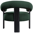 Bowery Hill Contemporary Rich Green Boucle Fabric Accent Chair