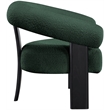 Bowery Hill Contemporary Rich Green Boucle Fabric Accent Chair