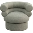 Bowery Hill Upholstered Green Linen Textured Fabric Accent Swivel Chair
