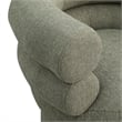 Bowery Hill Upholstered Green Linen Textured Fabric Accent Swivel Chair