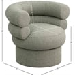 Bowery Hill Upholstered Green Linen Textured Fabric Accent Swivel Chair