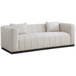 Bowery Hill Contemporary Rich Beige Linen Textured Fabric Sofa