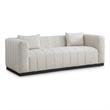 Bowery Hill Contemporary Rich Beige Linen Textured Fabric Sofa